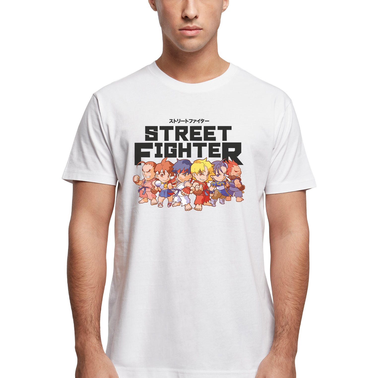 Wholesale Street Fighter t-shirt for your store - Men's T-Shirt Street Fighter Logo 3.0 Graphic Print Tee White (image 1)