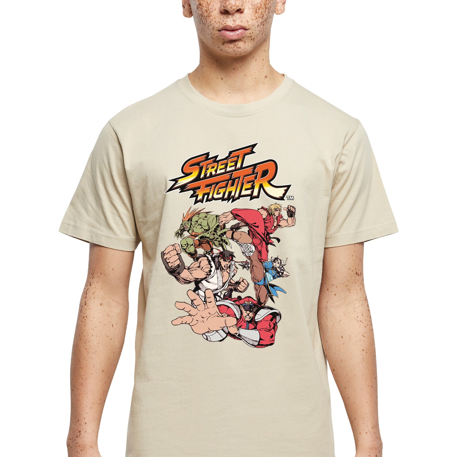 Wholesale Street Fighter t-shirt for your store - Men's T-Shirt Street Fighter Logo 4.0 Graphic Print Tee Wet Sand (image 1)