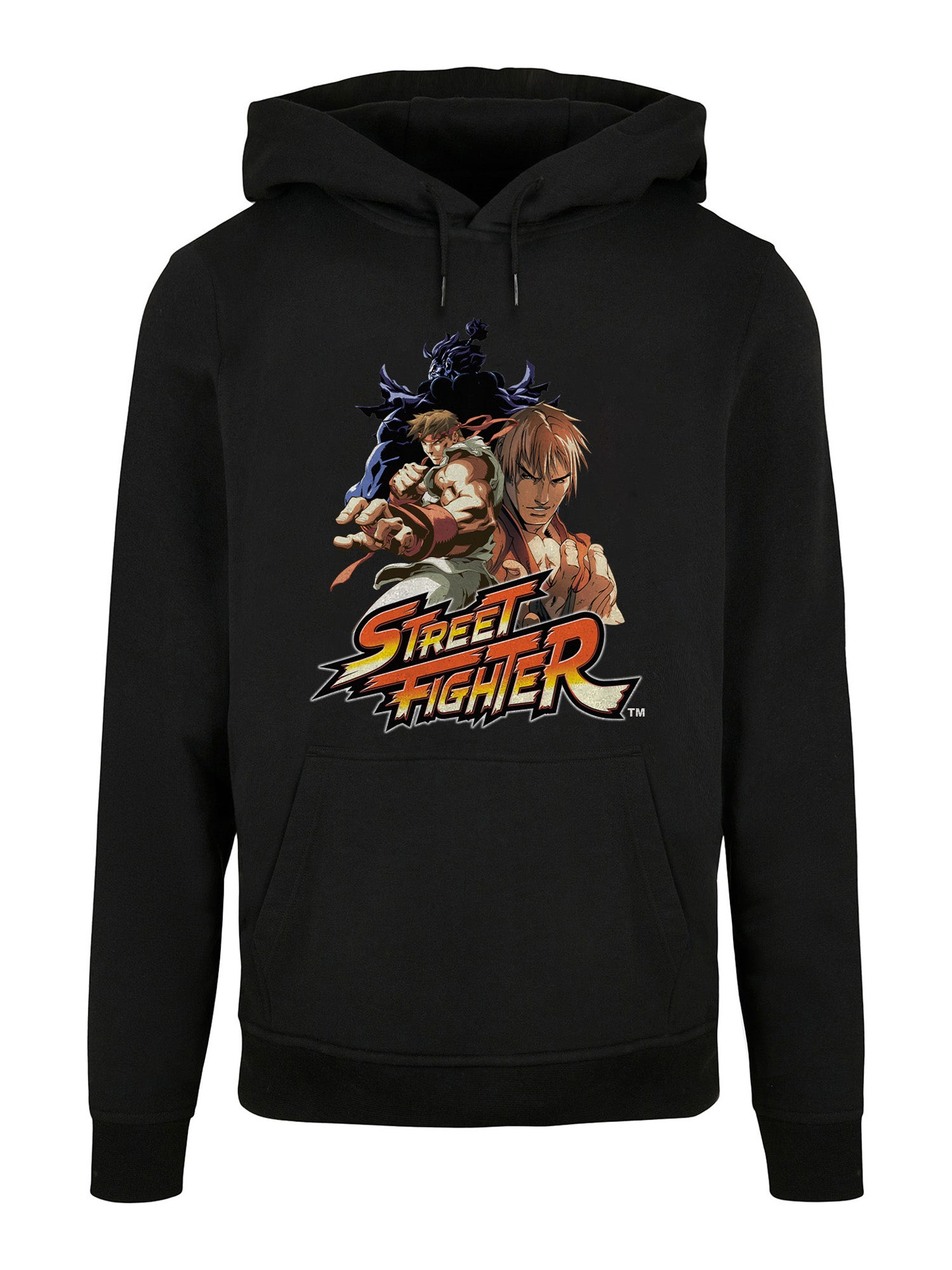 Wholesale Street Fighter hoodie for your store - Men's Hoodie Street Fighter Logo Graphic Print Hoodie Black (image 3)