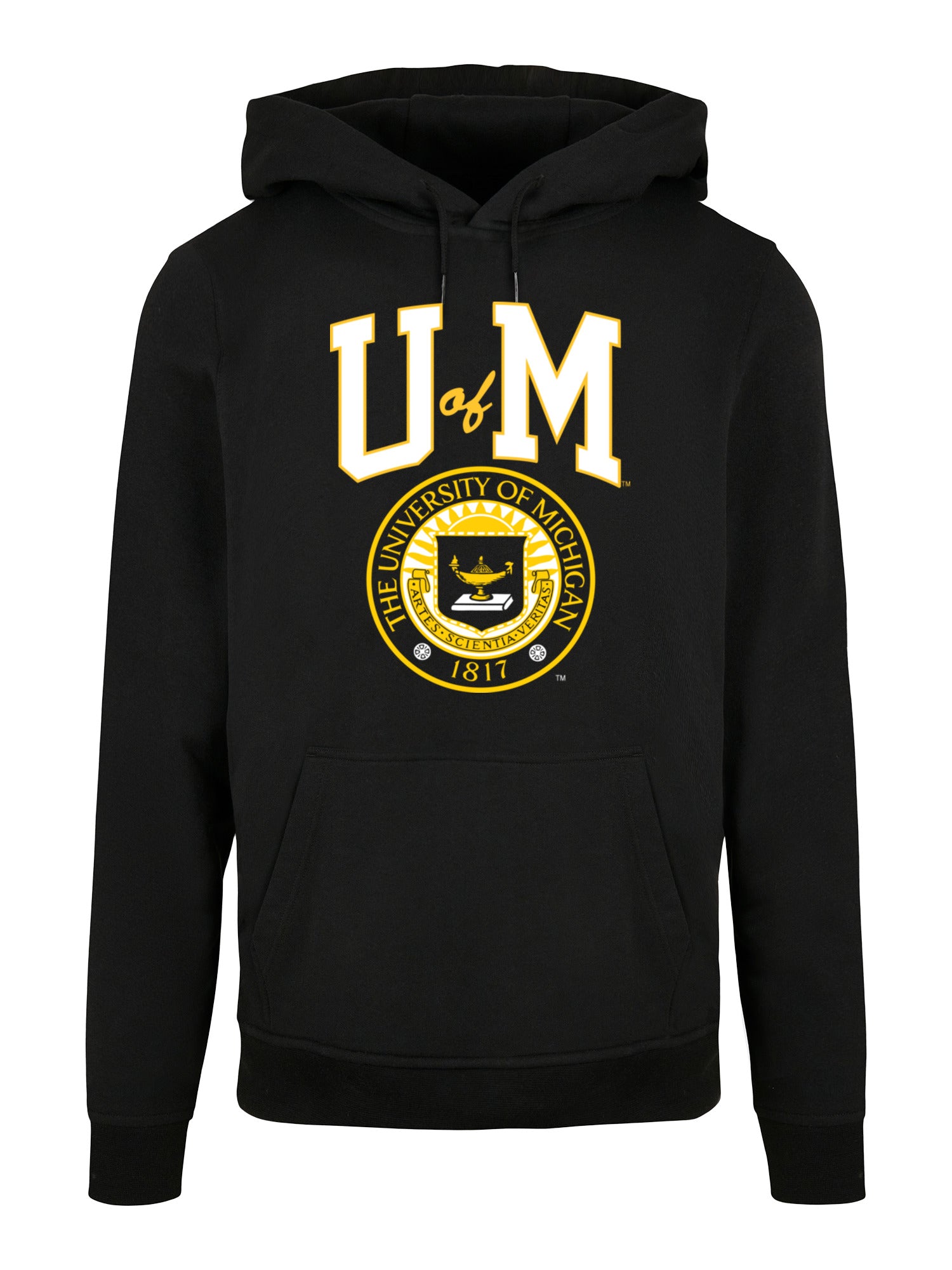 University of Michigan U of M Seal Graphic Print Hoodie - Black
