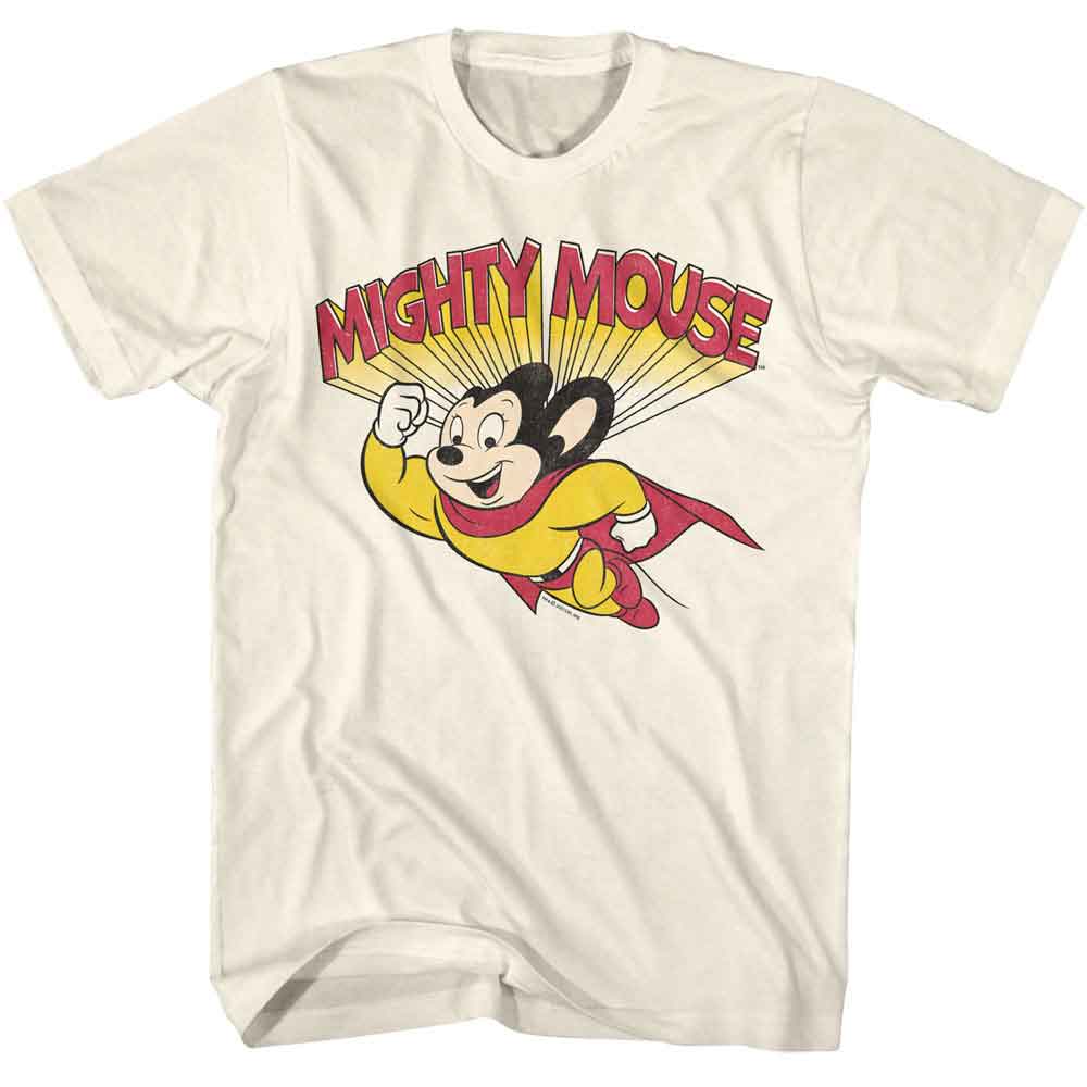Mighty Mouse Flying Natural T-Shirt