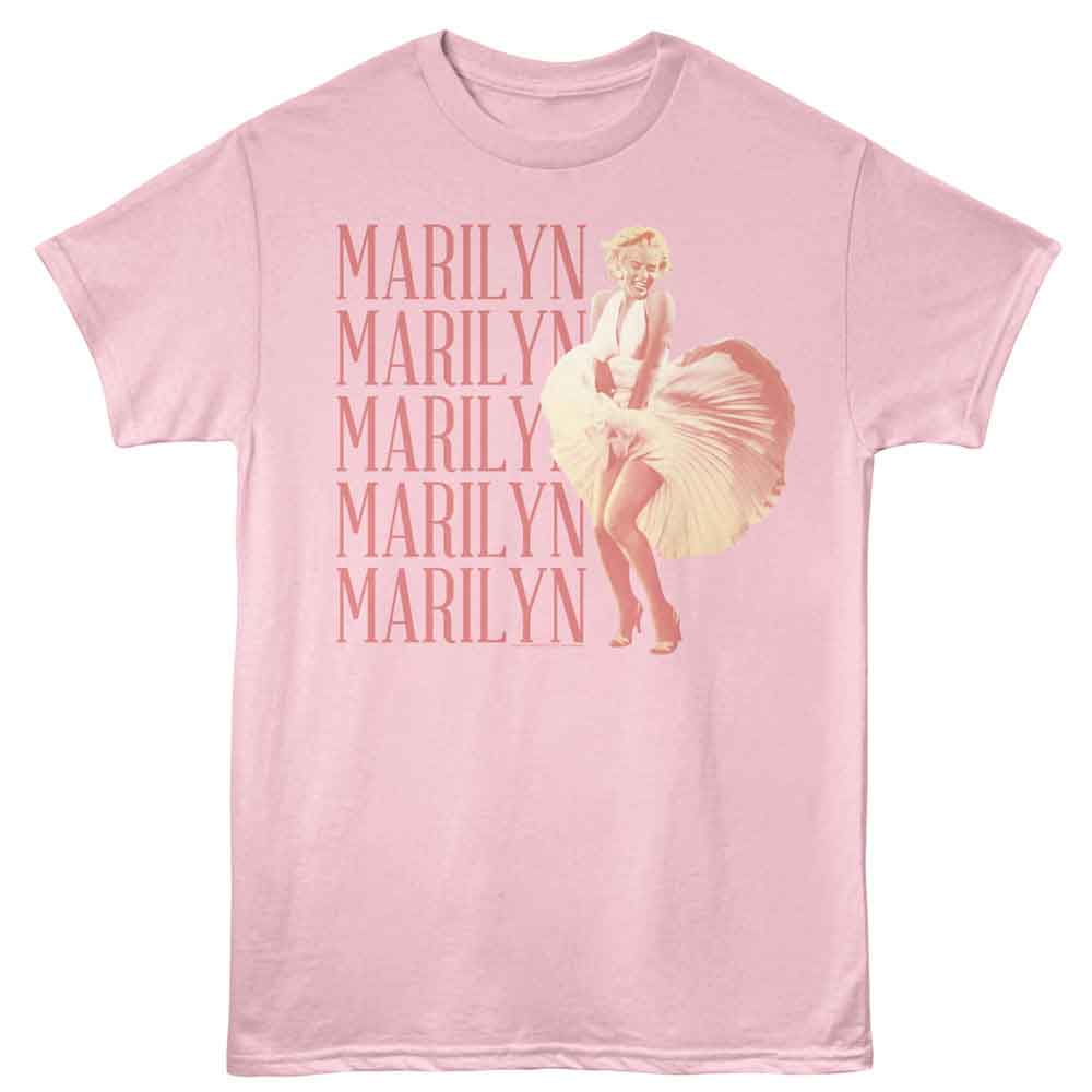 Marilyn Monroe Swept Skirt Repeat Light Pink T-Shirt