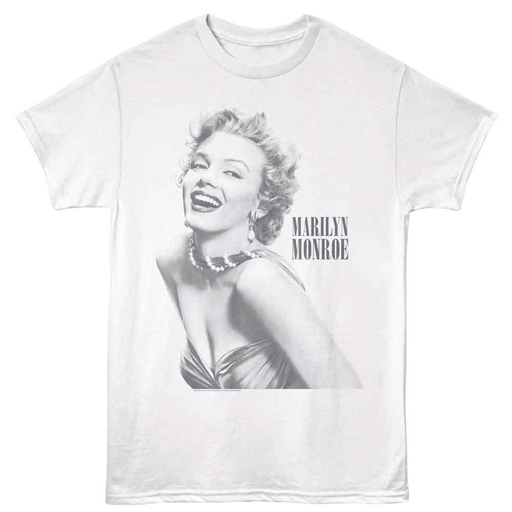 Marilyn Monroe Smiling White T-Shirt