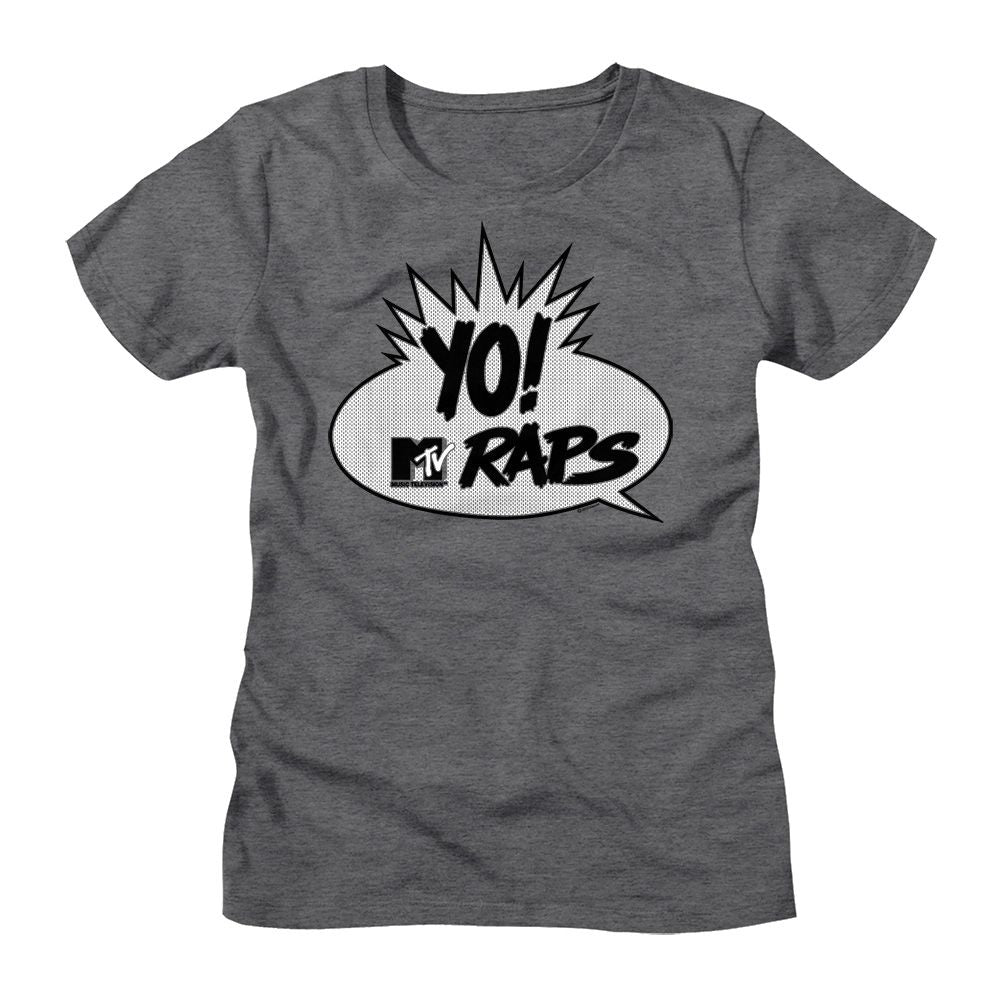 MTV Mtv Yo Mtv Raps Heather Gray Women's T-Shirt