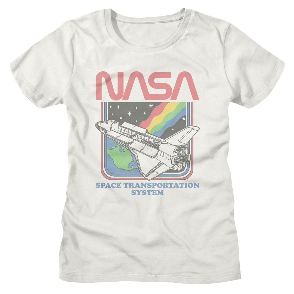 NASA Nasa Rainbow Sts Vintage White Women's T-Shirt