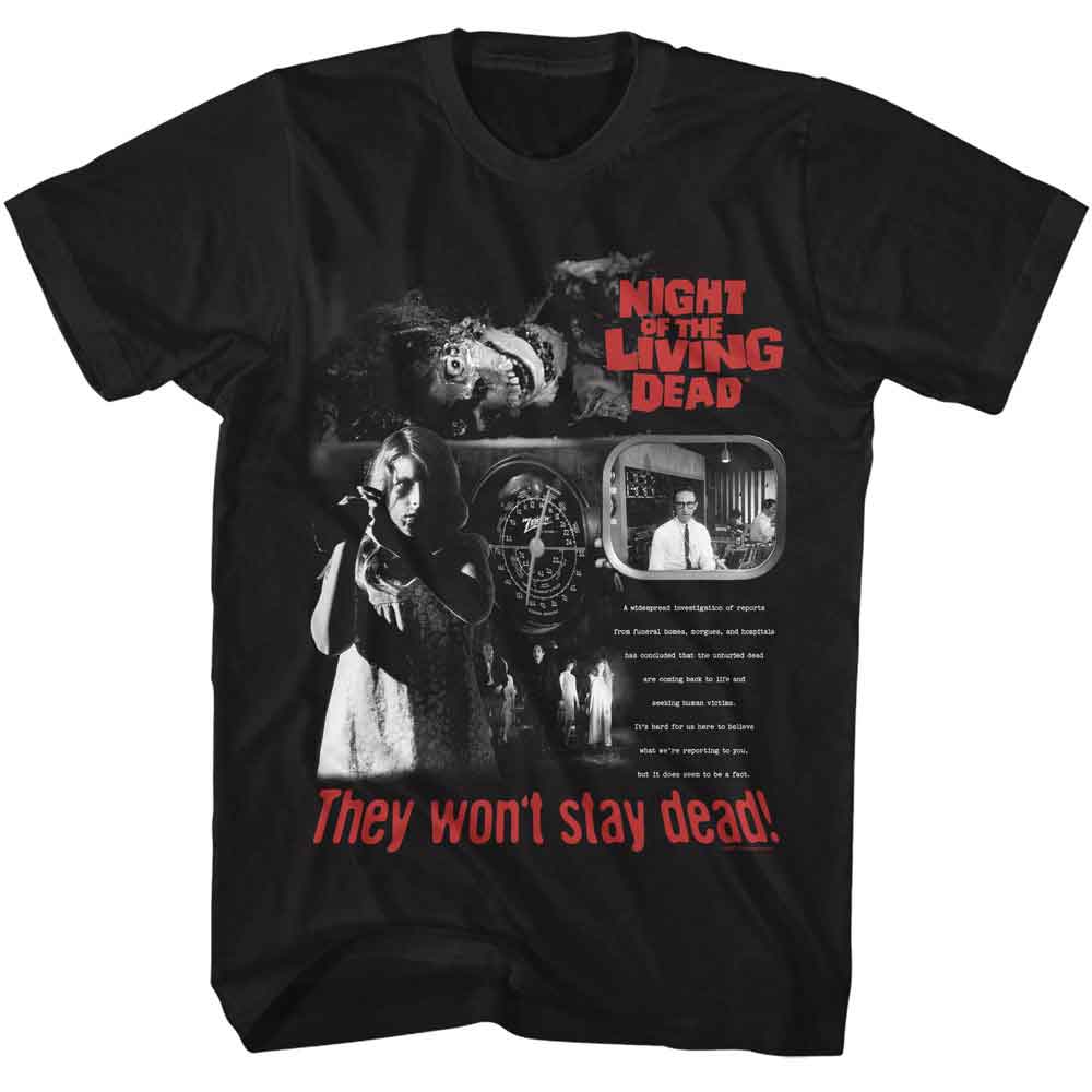 Night of the Living Dead NOTLD Wont Stay Dead Black T-Shirt