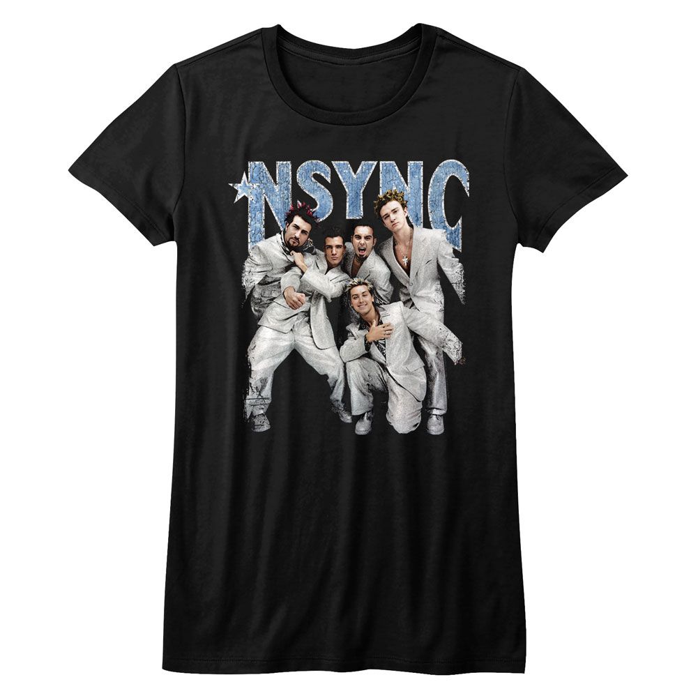 NSYNC Strike A Pose Black Women's T-Shirt