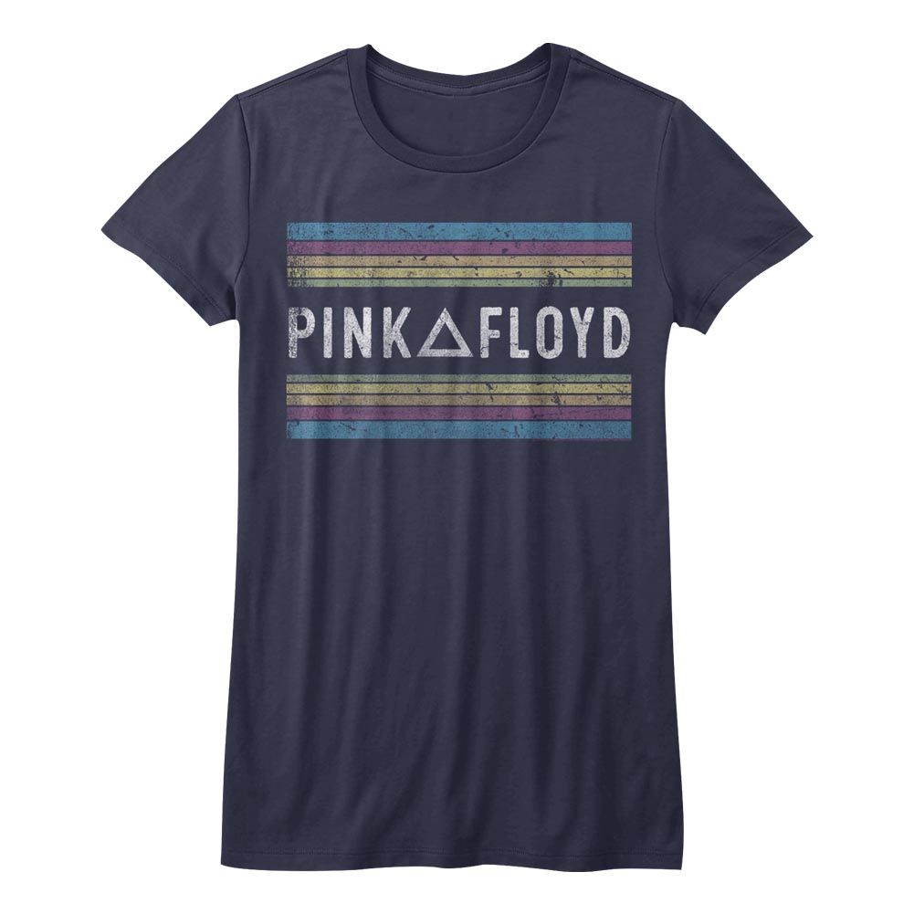 Pink Floyd Pink Floyd Rainbows Navy Women's T-Shirt