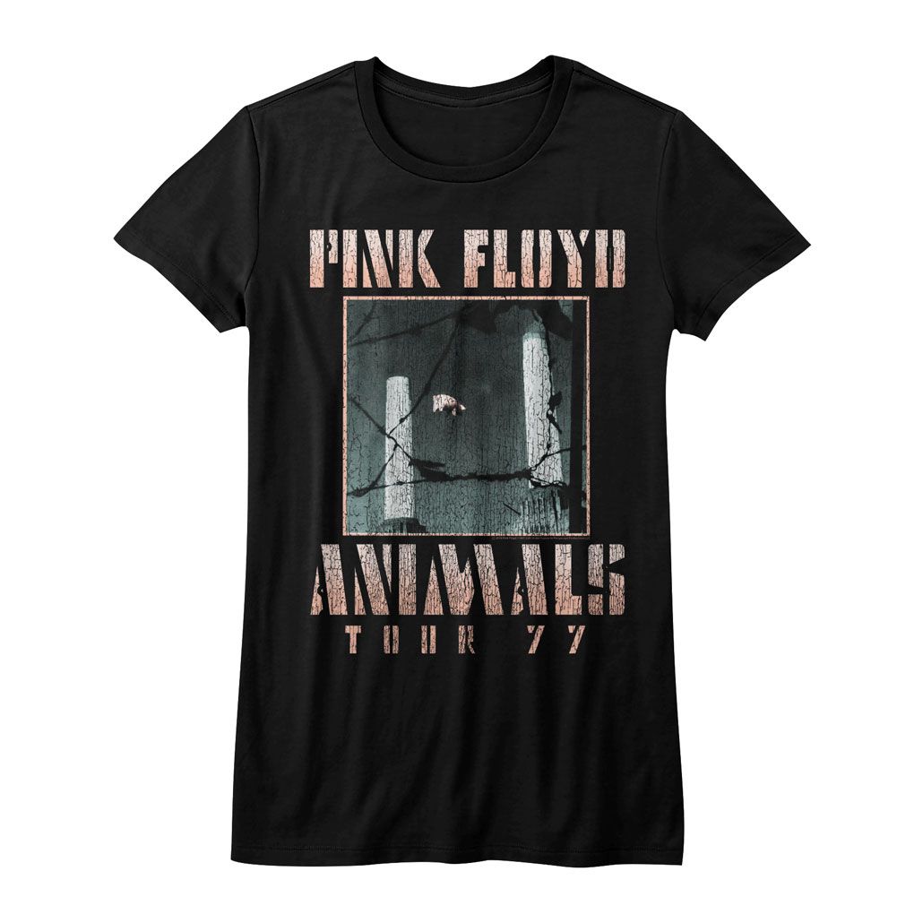 Pink Floyd Animals Tour 77 Black Women's T-Shirt