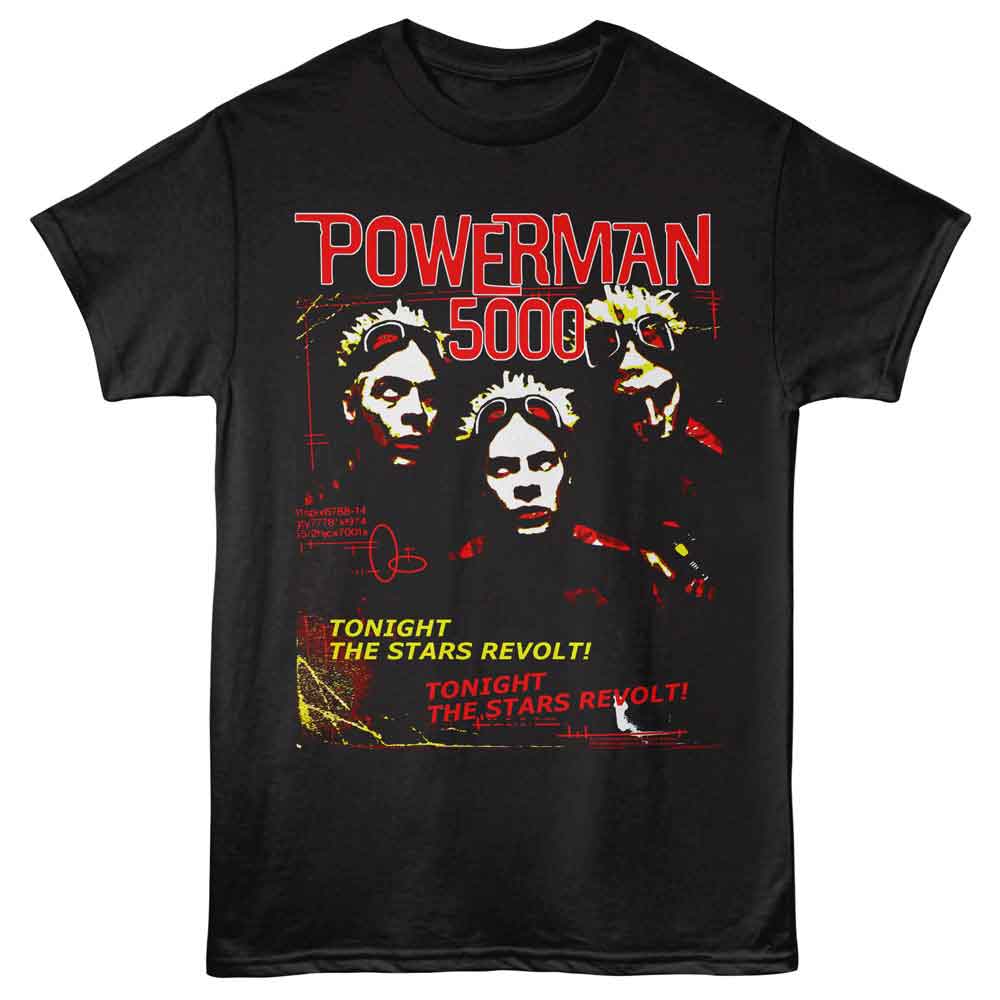 Powerman 5000 the Stars Revolt Black T-Shirt