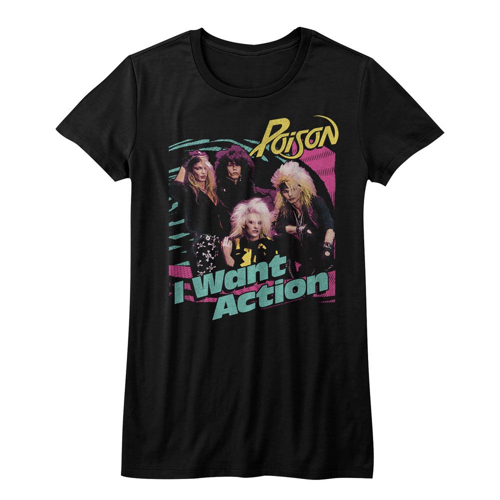 Poison Bright Action Black Women's T-Shirt