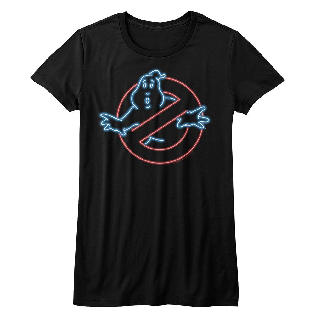 The Real Ghostbusters Neon Ghost Black Women's T-Shirt