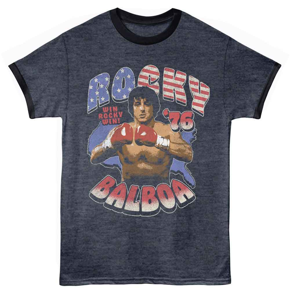 Rocky Americana 76 Heather Navy Denim Ringer T-Shirt