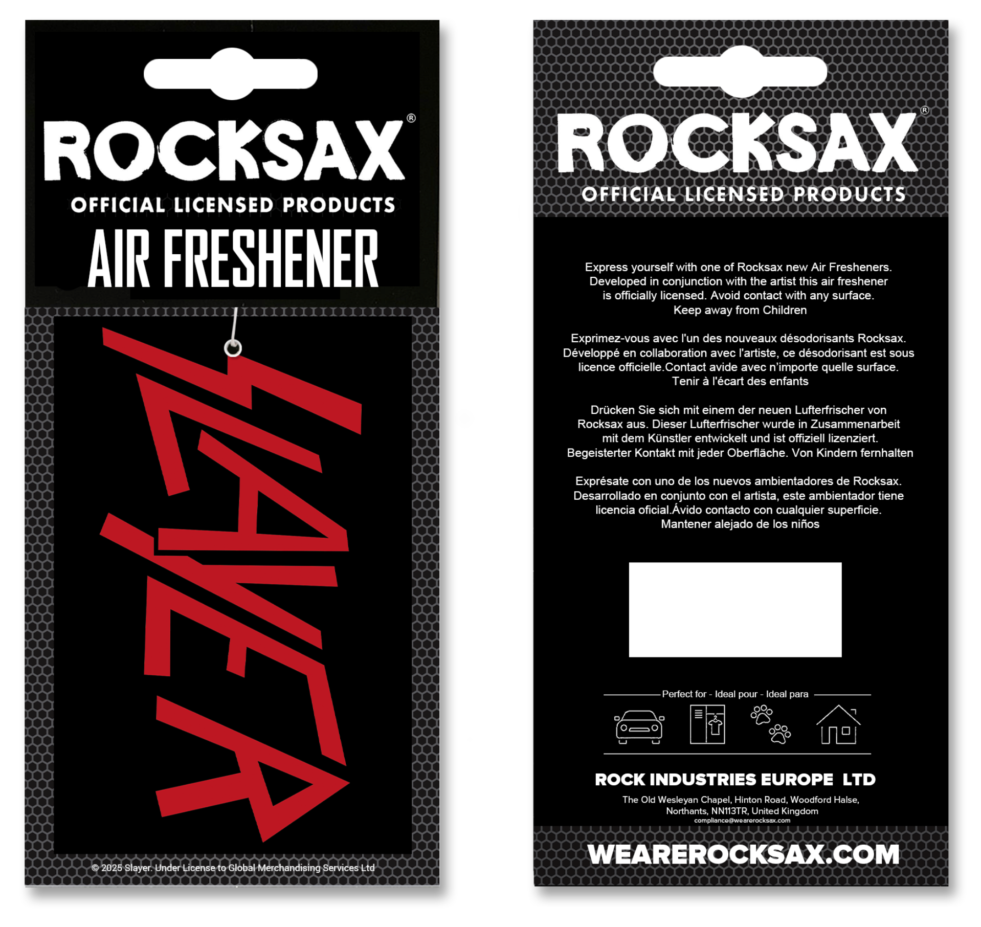 Wholesale Air Freshener - Slayer Logo