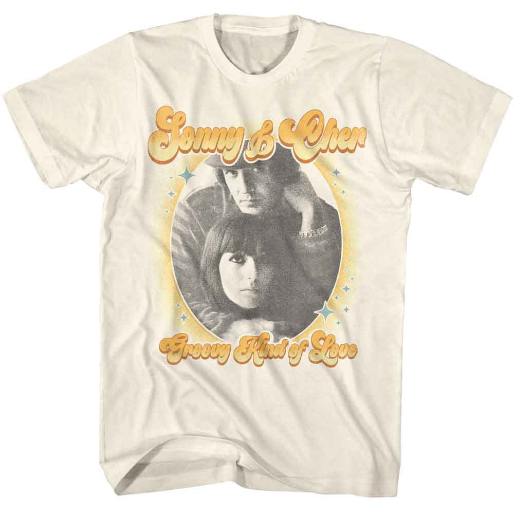 Sonny and Cher Groovy Kind of Love Natural T-Shirt