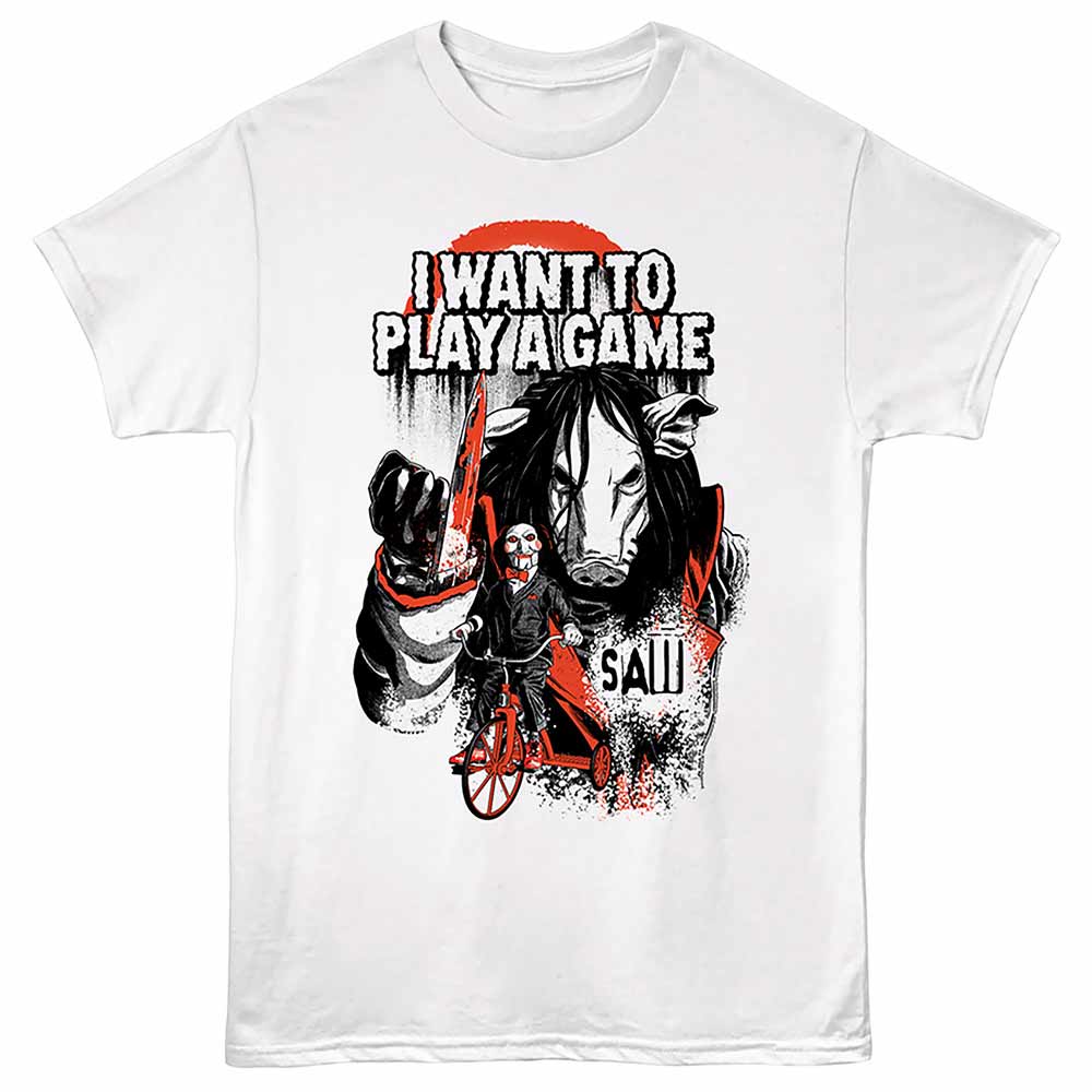 Saw Retro White T-Shirt