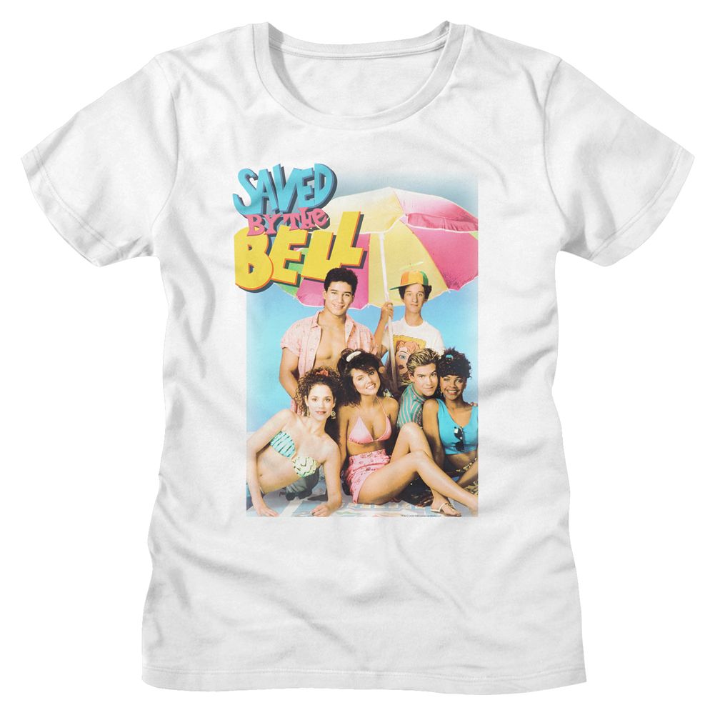 Saved by the Bell Faded Beachy White Women's T-Shirt