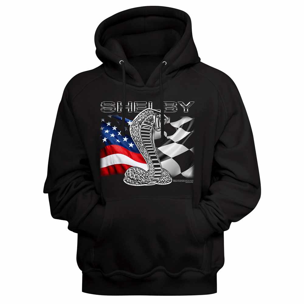 Carroll Shelby Chrome Snake Black Hoodie