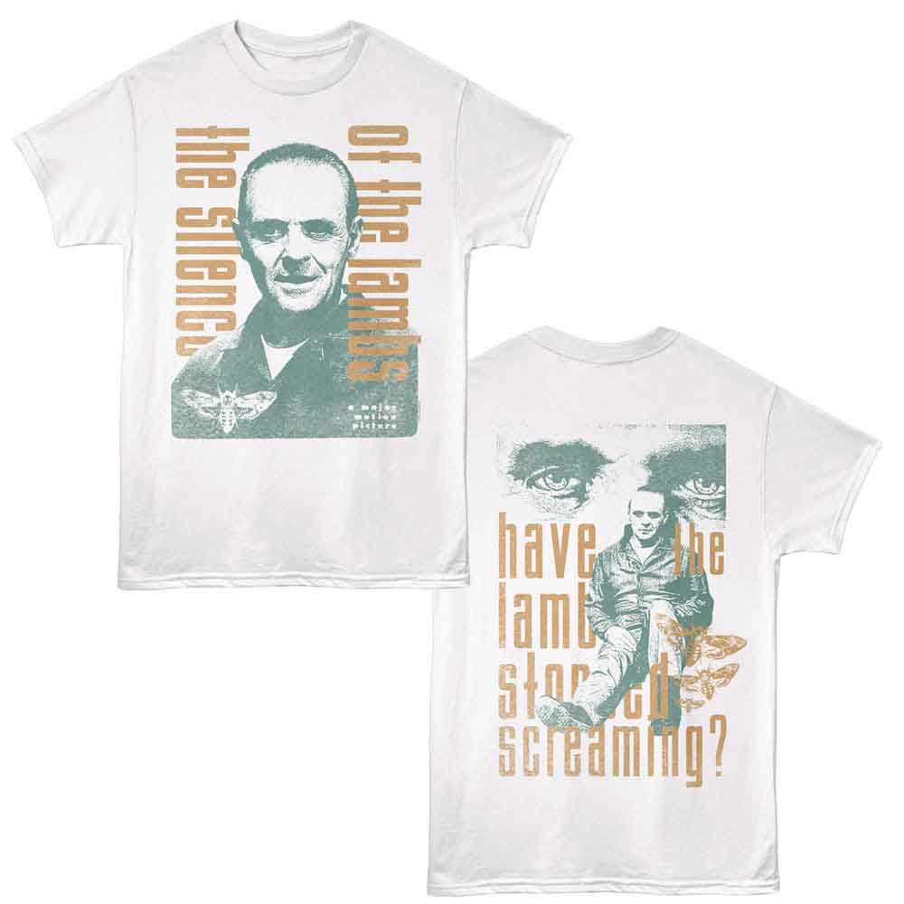 Silence of the Lambs Two Tone Front and Back Print White T-Shirt