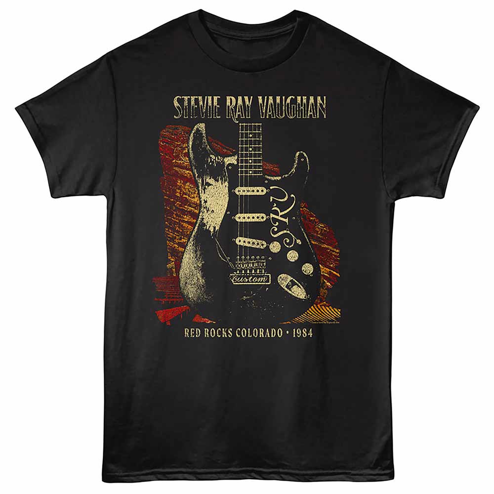 Stevie Ray Vaughan Red Rocks Black T-Shirt