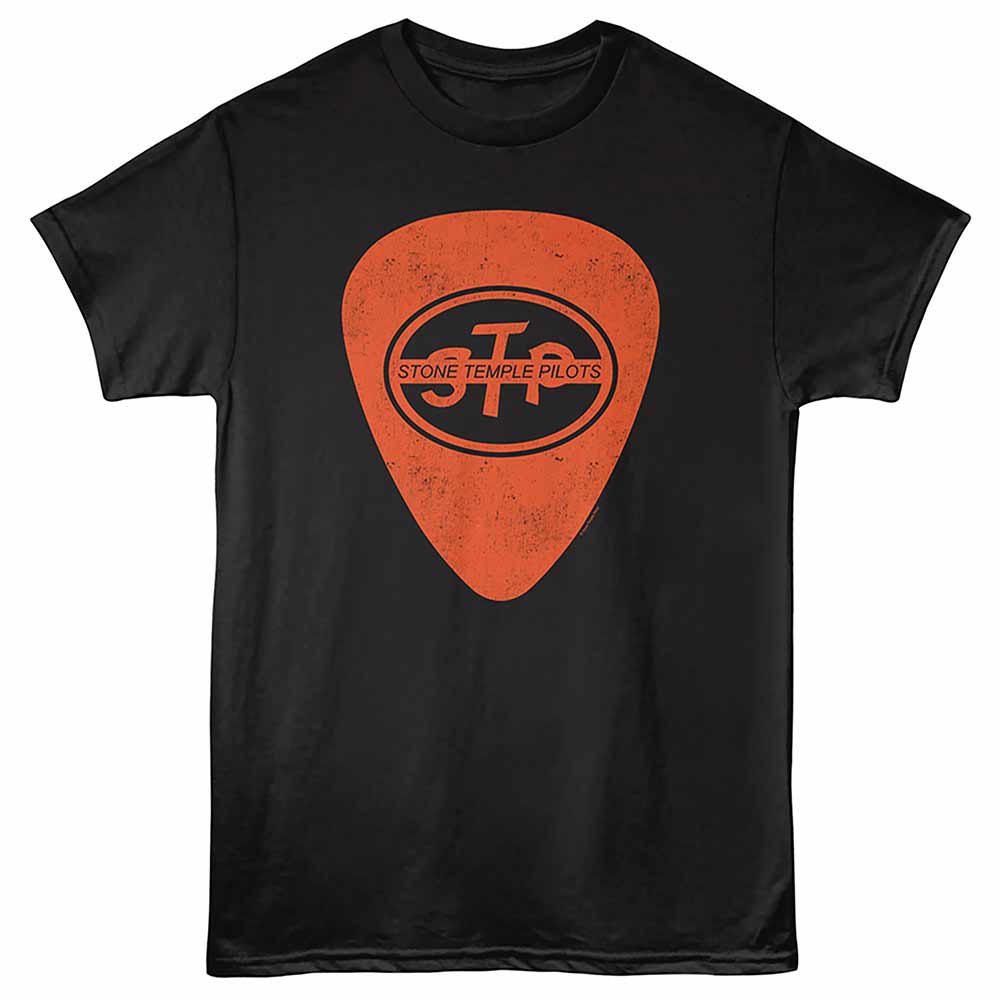 Stone Temple Pilots Guitar Pick Black T-Shirt