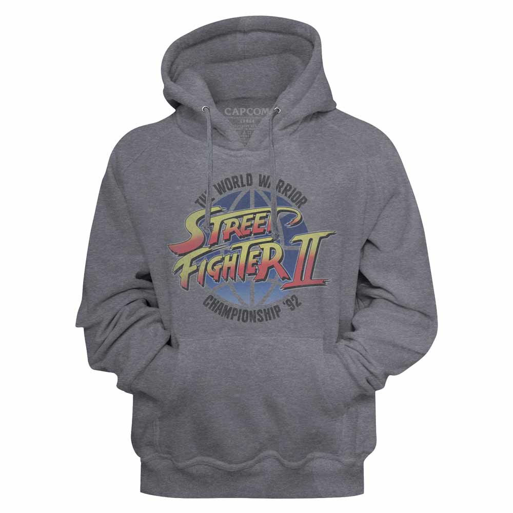Street Fighter World Warrior Gunmetal Heather Hoodie