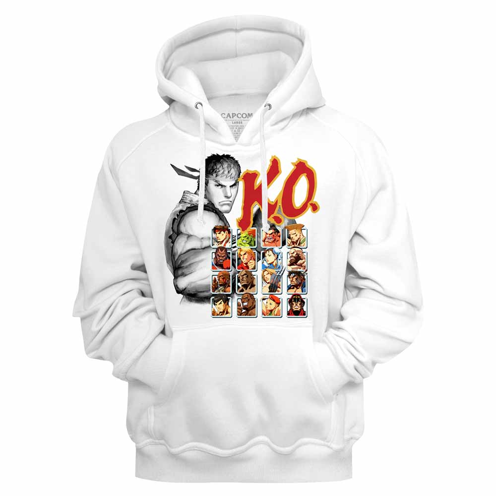 Street Fighter KO Select White Hoodie