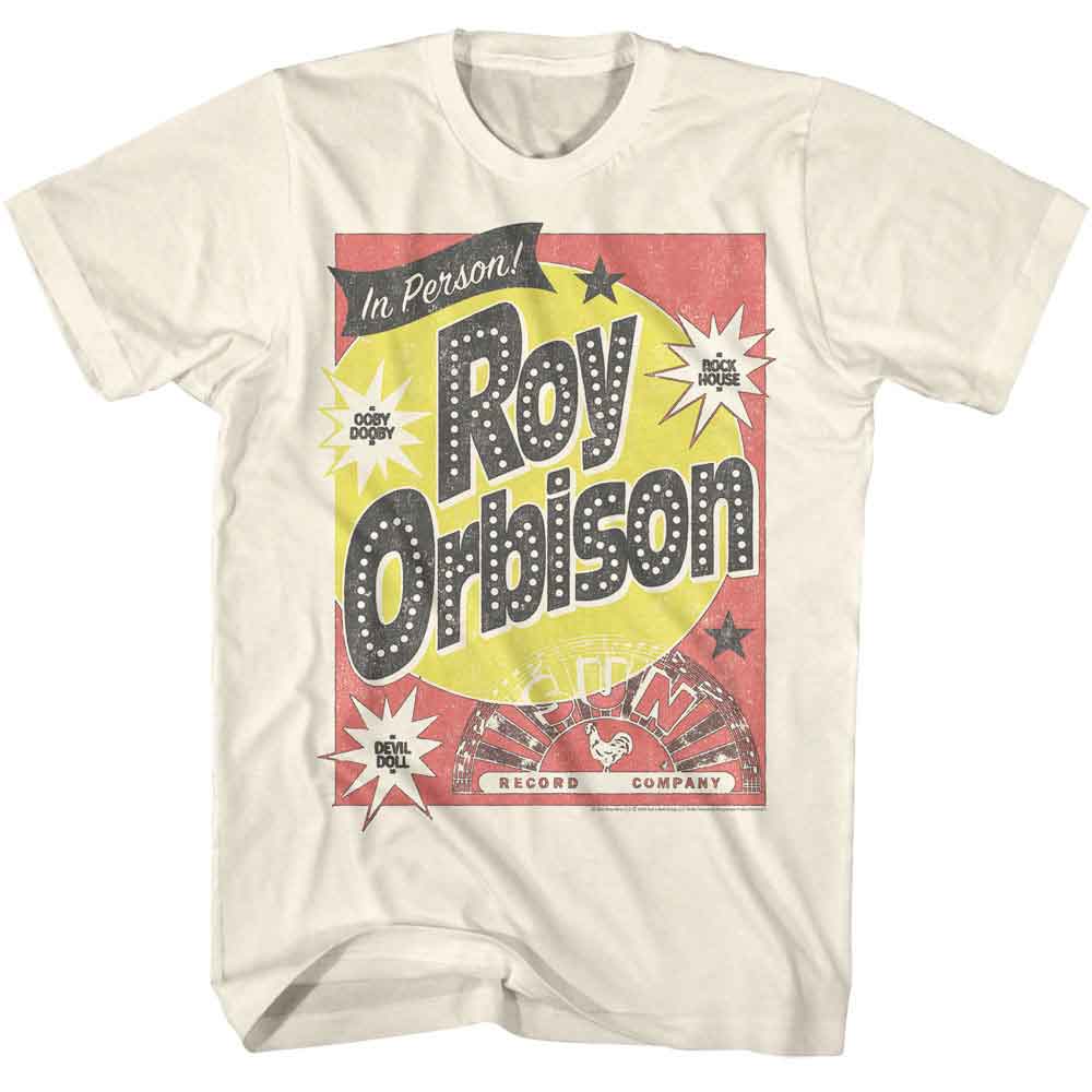 Sun Records Roy Orbison in Person Natural T-Shirt