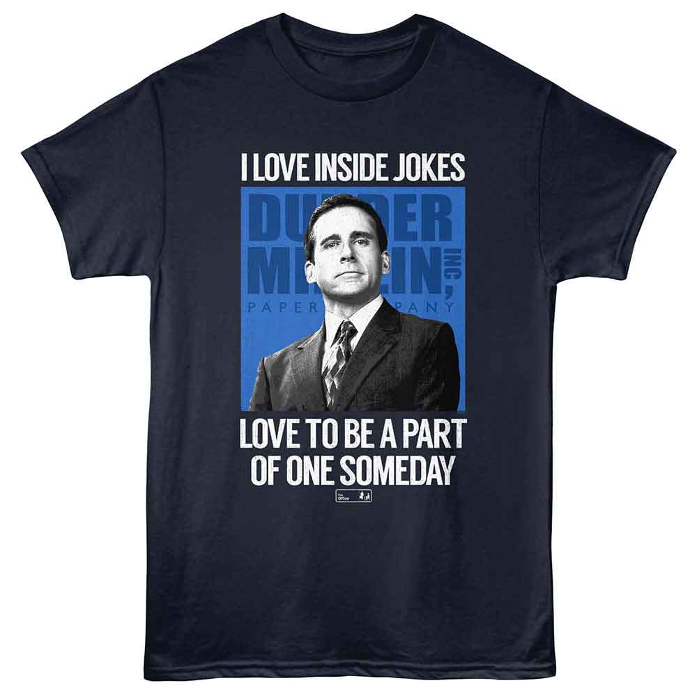 The Office Inside Jokes Navy Blue T-Shirt