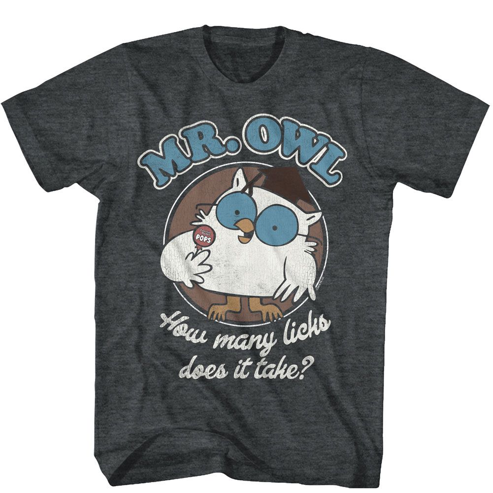 Wholesale Tootsie Roll Mr. Owl Black Heather T-Shirt