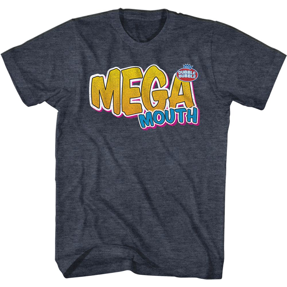 Wholesale Mega Mouth Logo Navy Blue Heather T-Shirt