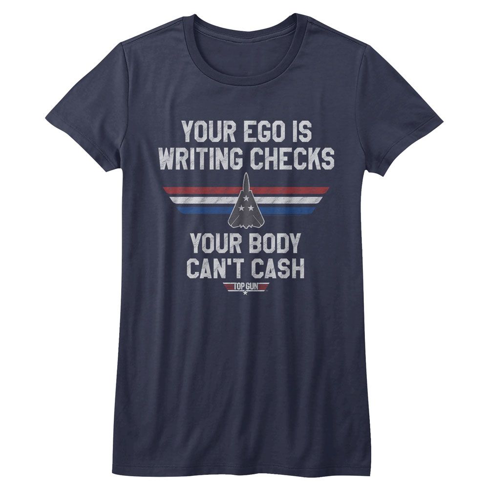 Top Gun Ego Check Navy Women's T-Shirt