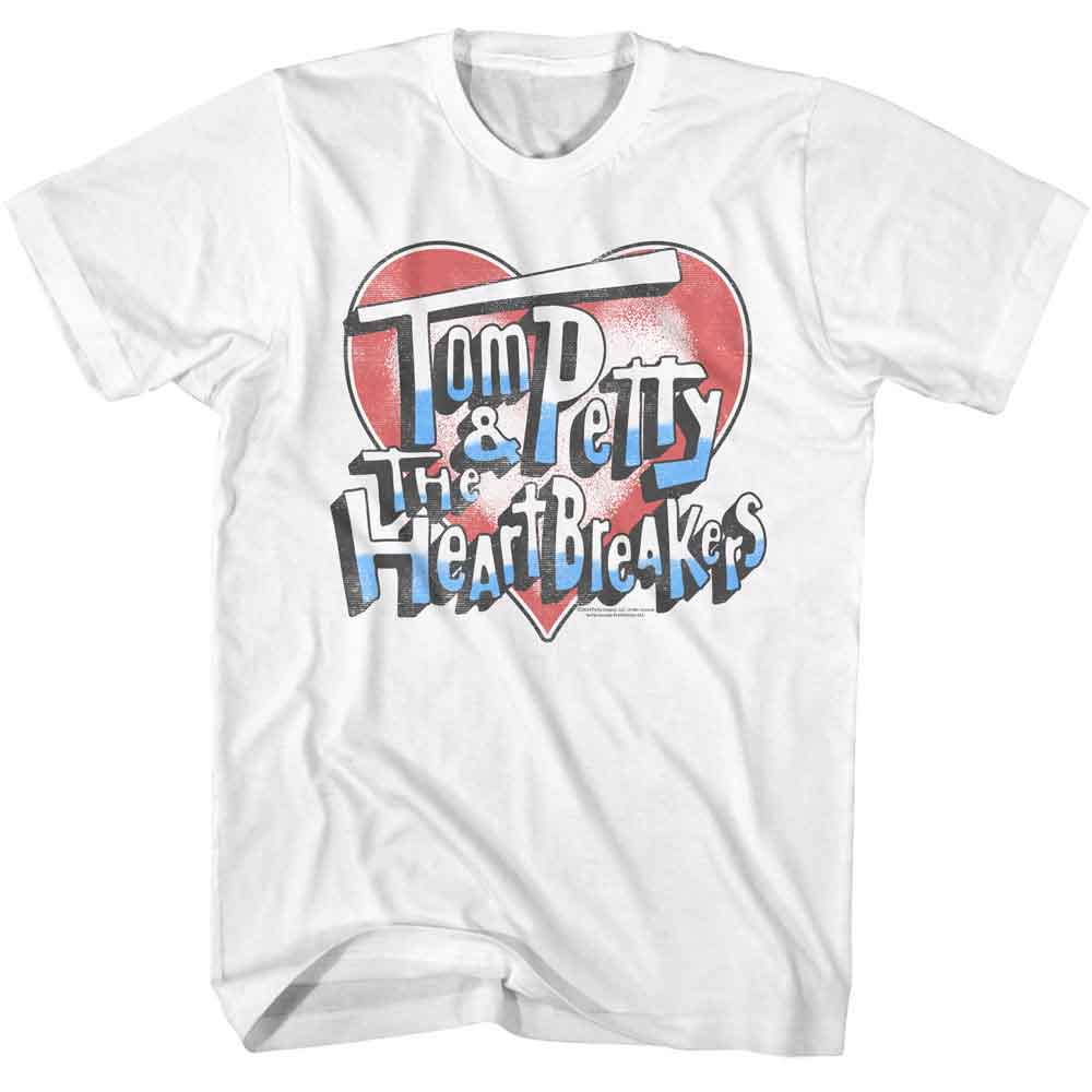 Tom Petty Americana Heart and Logo White T-Shirt