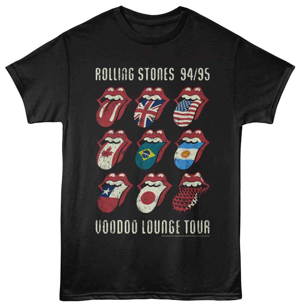 Rolling Stones Voodoo Tongues Black T-Shirt