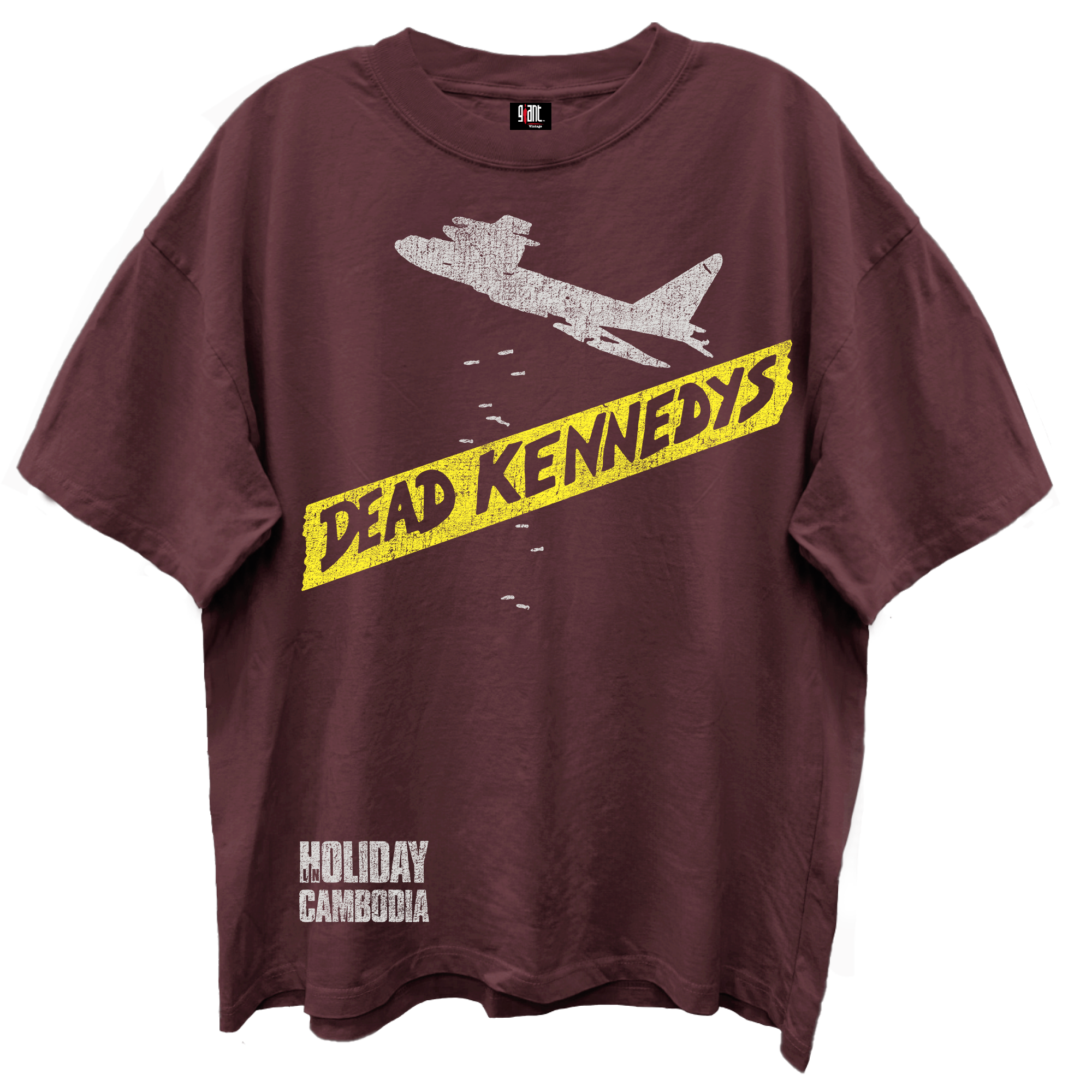 Giant Vintage Dead Kennedys Holiday Cambodia Mohogony Enzyme Washed T-Shirt