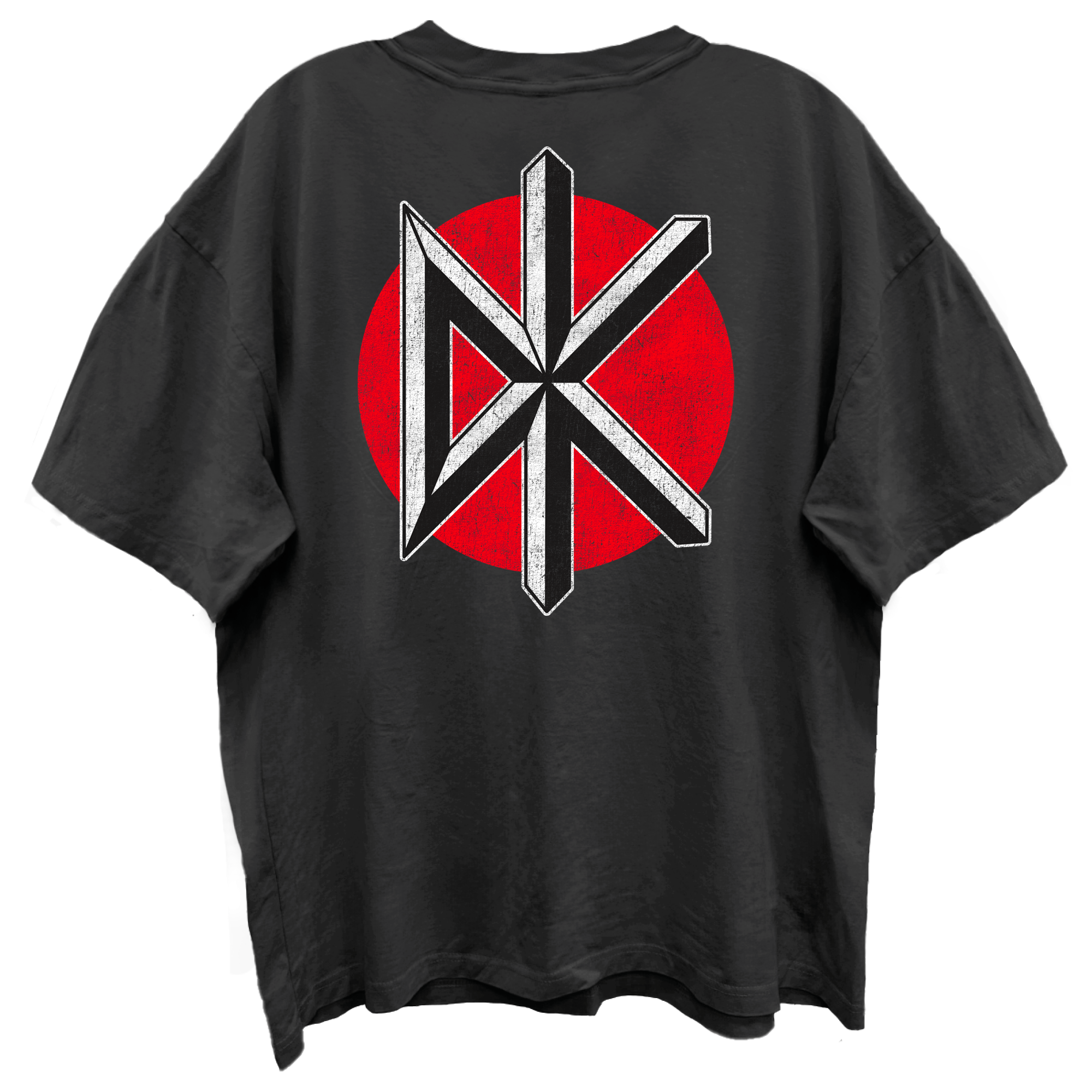 Giant Vintage Dead Kennedys Logo 2-Sided Print Vintage Black Enzyme Washed T-Shirt