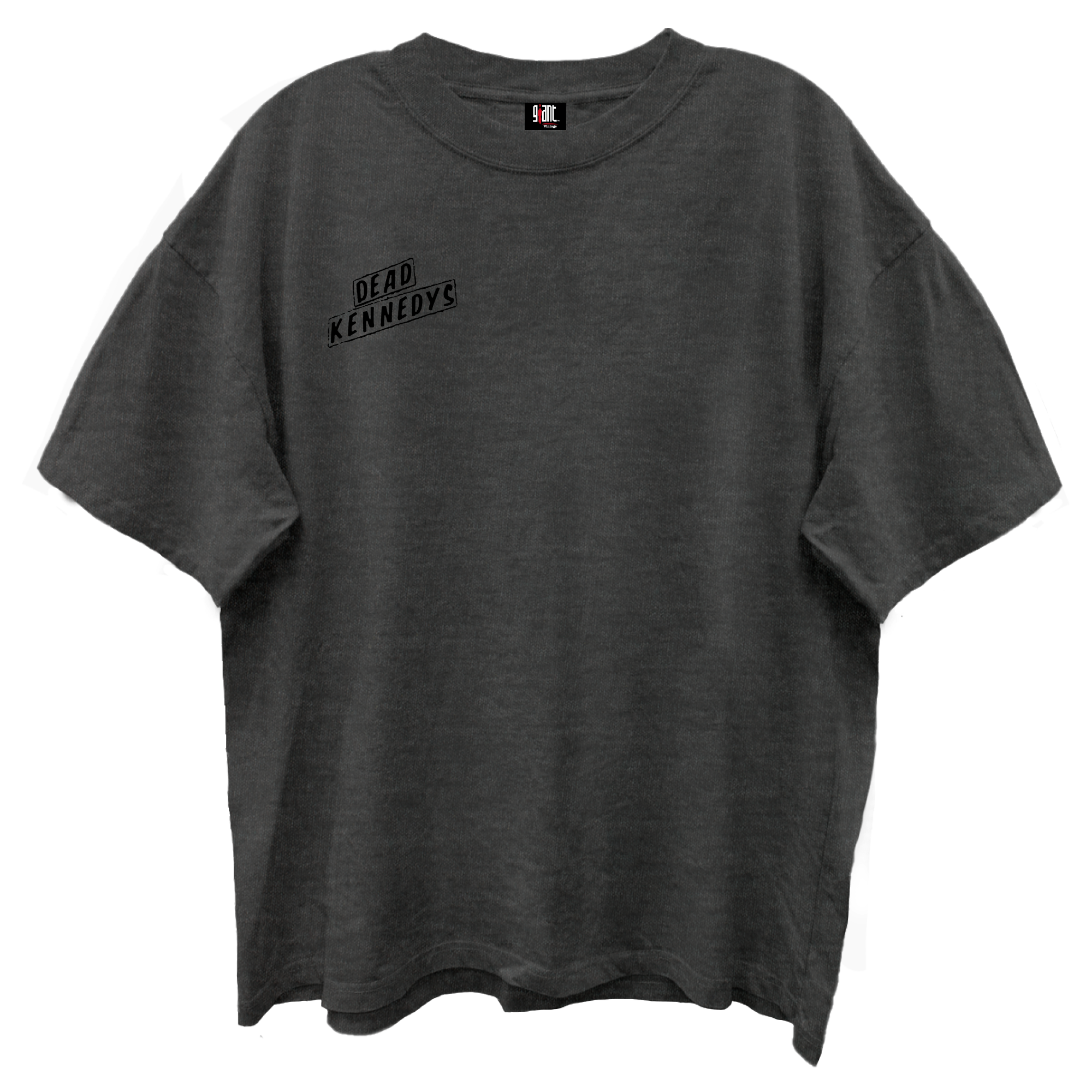 Giant Vintage Dead Kennedys Logo 2-Sided Print Vintage Black Enzyme Washed T-Shirt