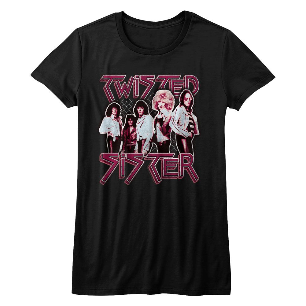 Twisted Sister Pretty in Pink Black Women's T-Shirt