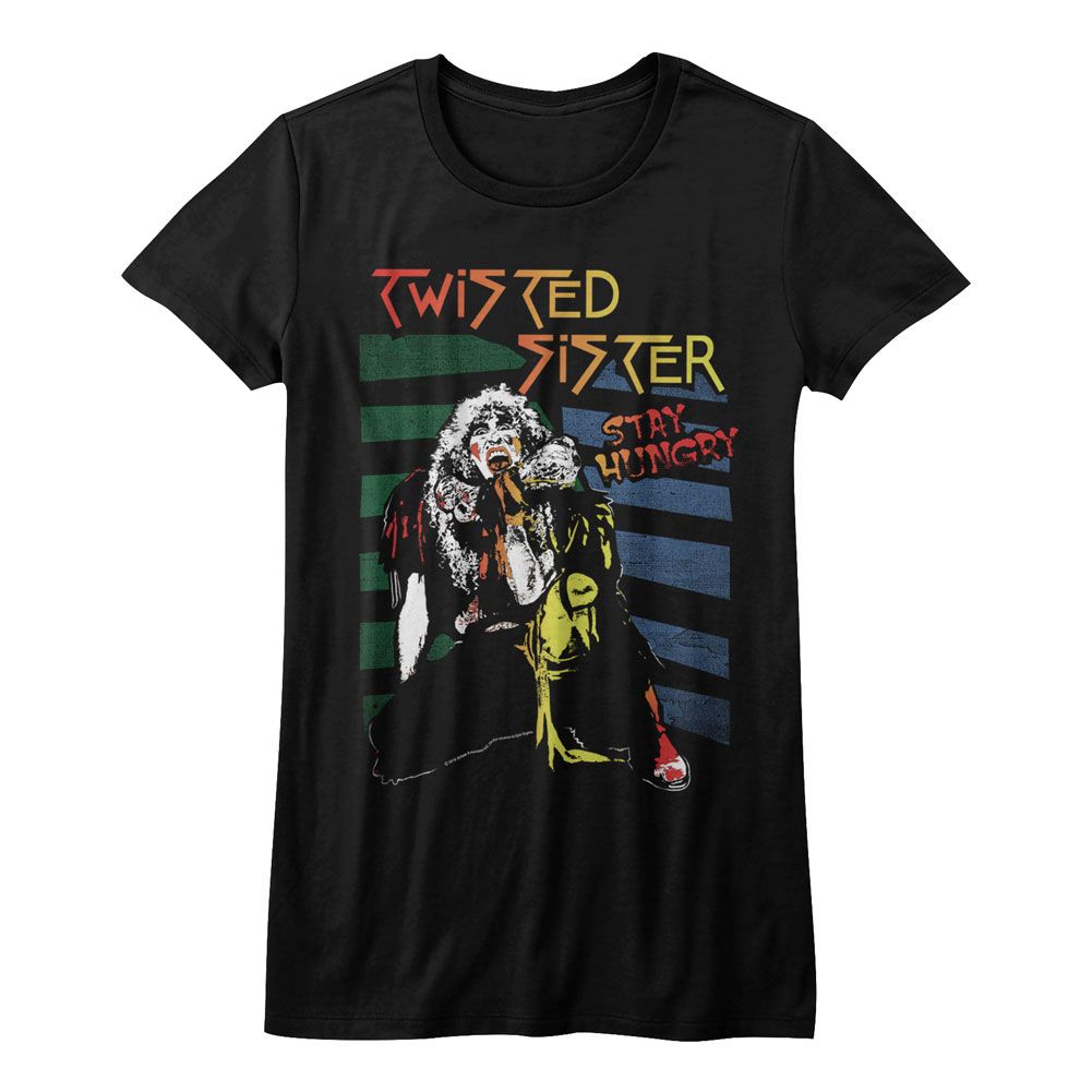 Twisted Sister Stay Hungry Black Women's T-Shirt