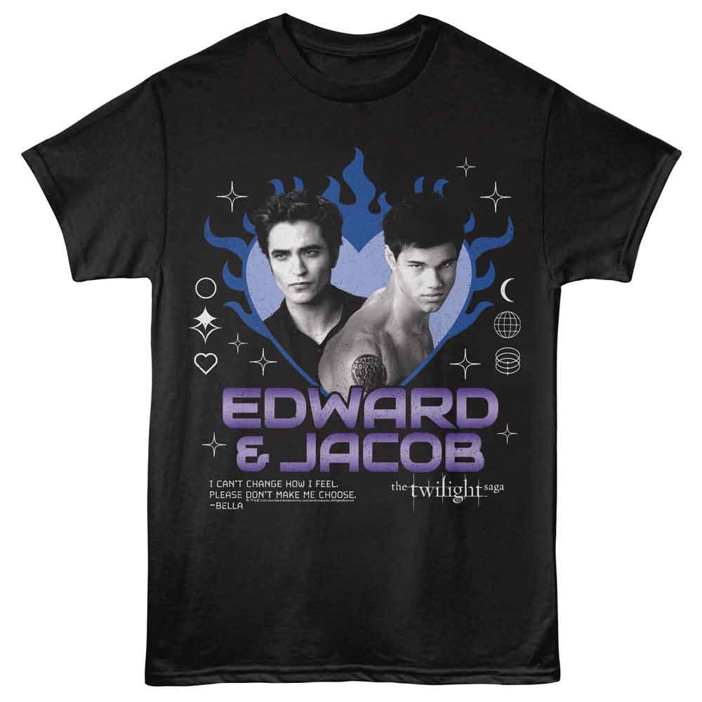 Twilight Edward Jacob Y2K Inspired Black T-Shirt