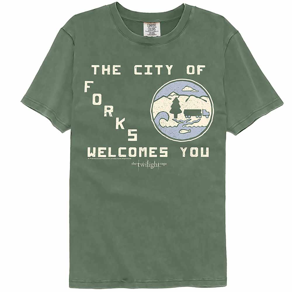 Twilight Forks Welcome Moss Premium Comfort Colors T-Shirt