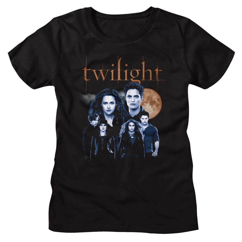 Twilight Cullen Family With Moon Black Women's T-Shirt