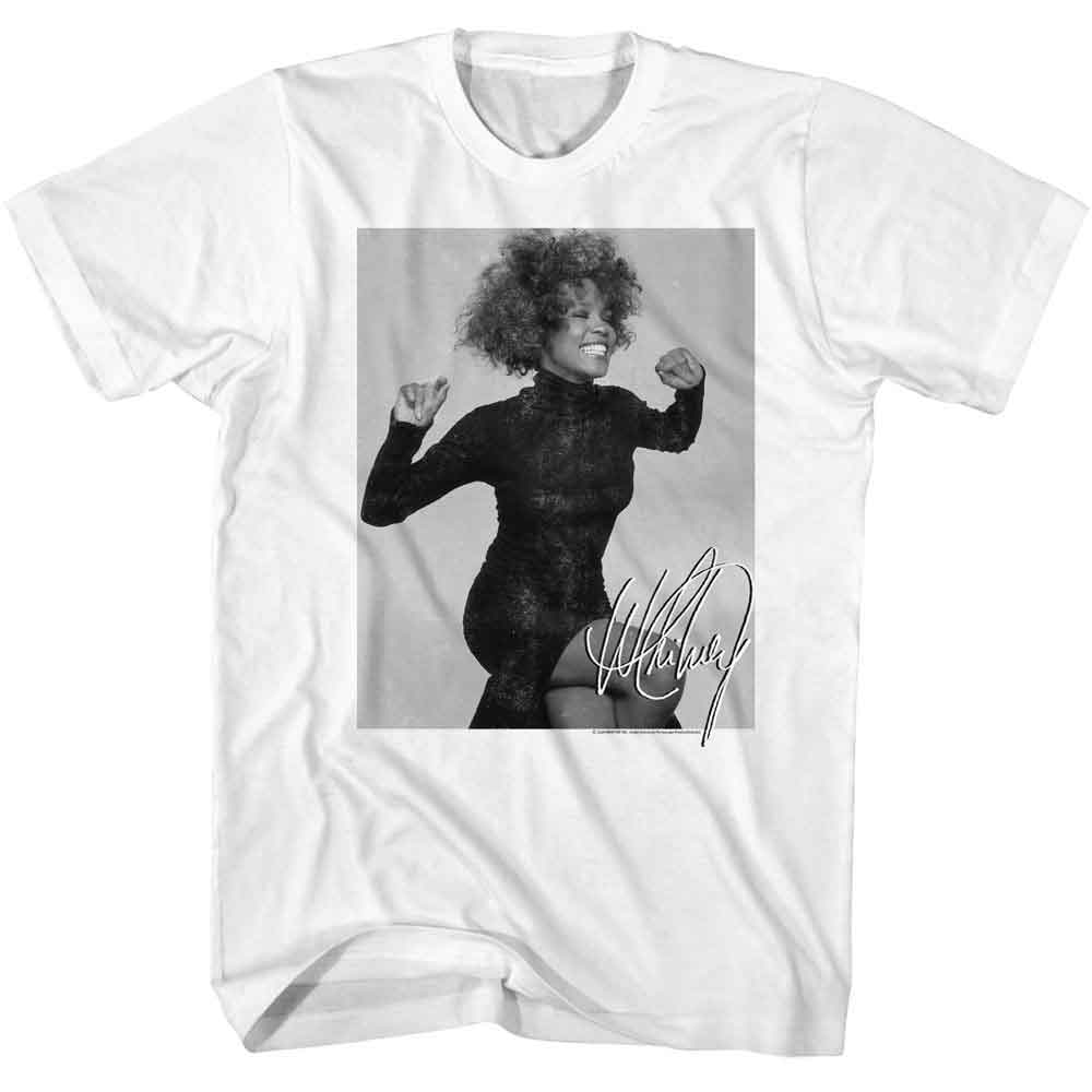 Whitney Houston Signature 3 White T-Shirt