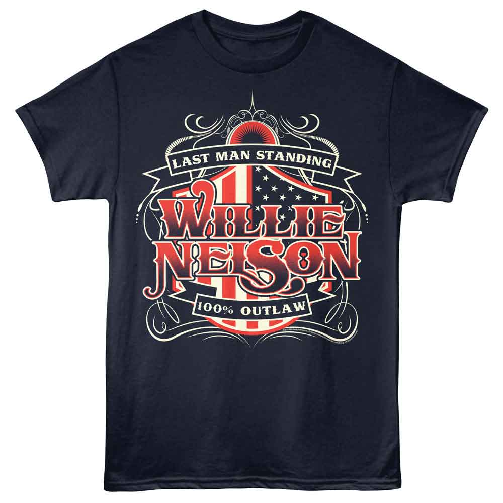 Willie Nelson Last Man Standing Navy T-Shirt
