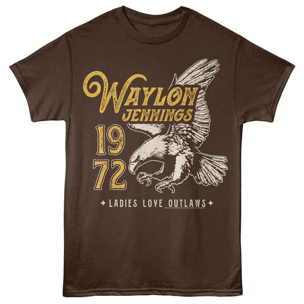 Waylon Jennings 1972 Eagle Dark Chocolate T-Shirt