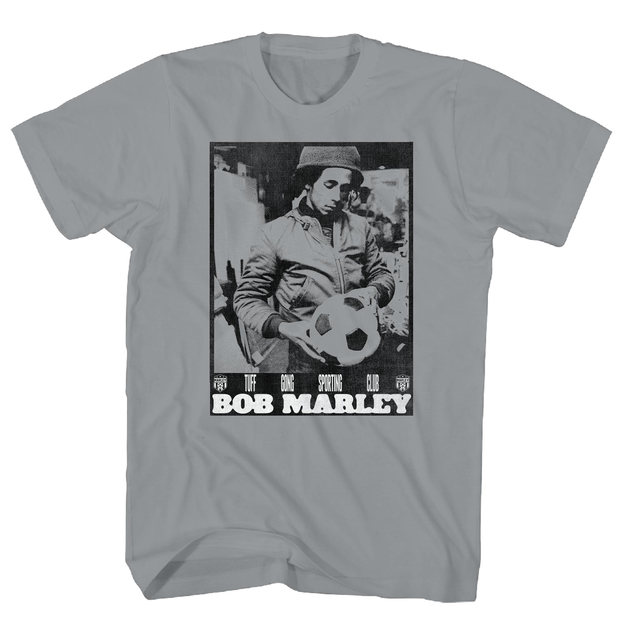 BOB MARLEY SOCCER GREY TEE