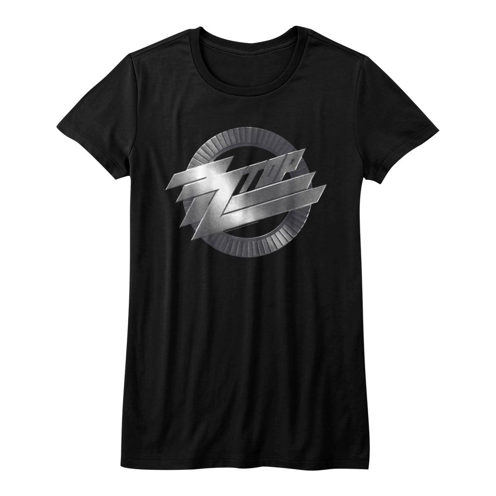 ZZ Top Metal Logo Black Women's T-Shirt