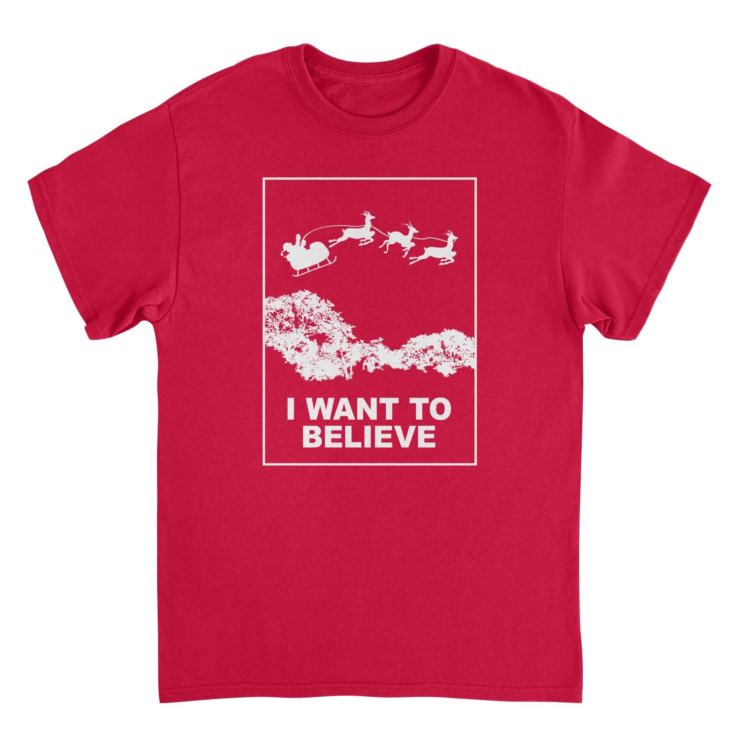 Wholesale Christmas T-Shirt - I Want to Believe