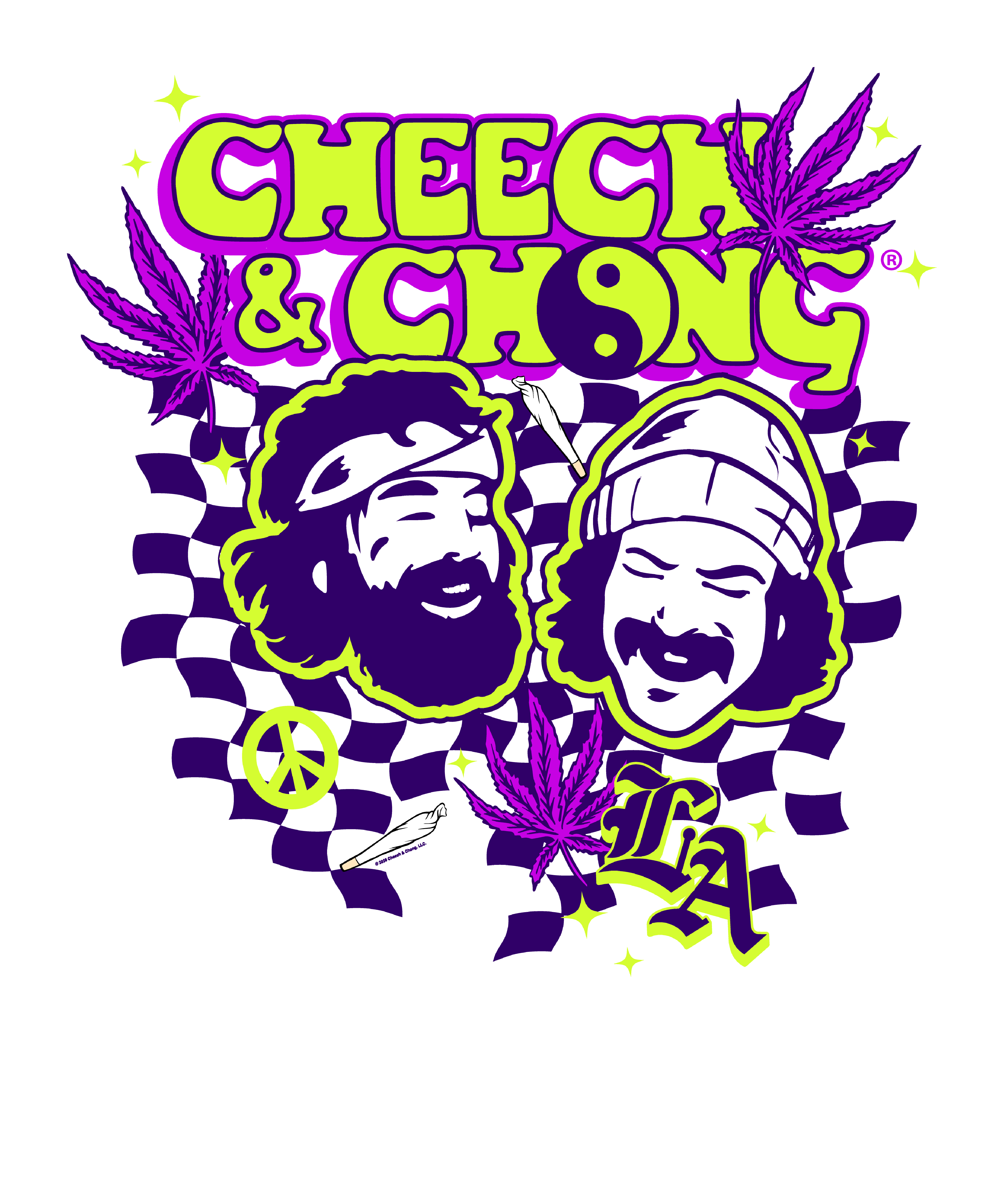 Wholesale Cheech and Chong LA Yin Yang T-Shirt