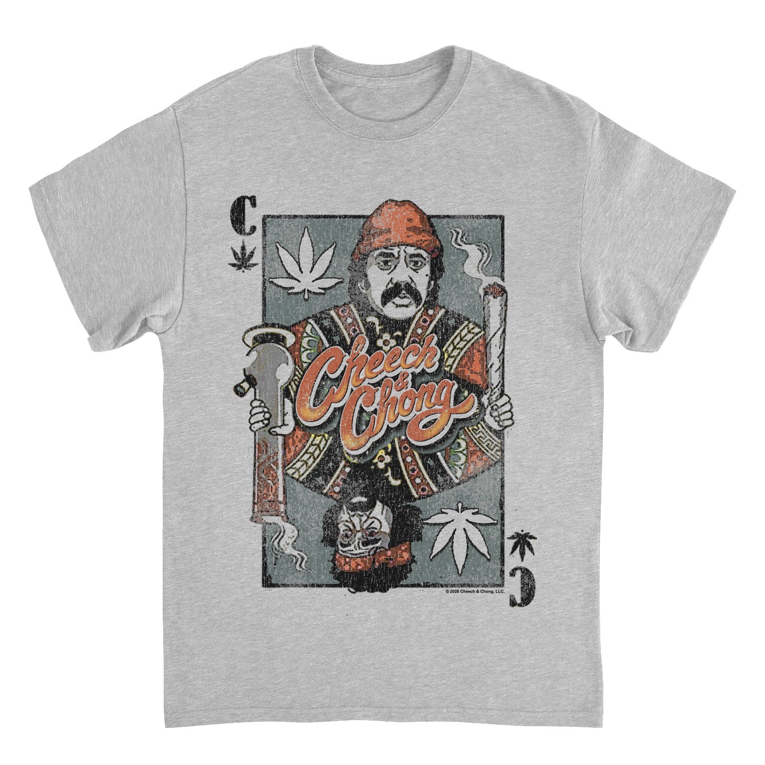 Wholesale Cheech and Chong Playing Card King Character Distressed T-Shirt